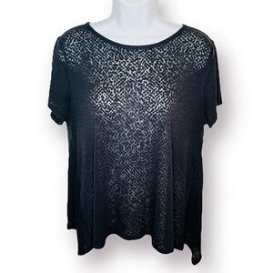 Lululemon Loop Around Lightweight Tee Tie Back Burnout Black S